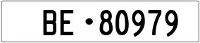 Trailer License Plate